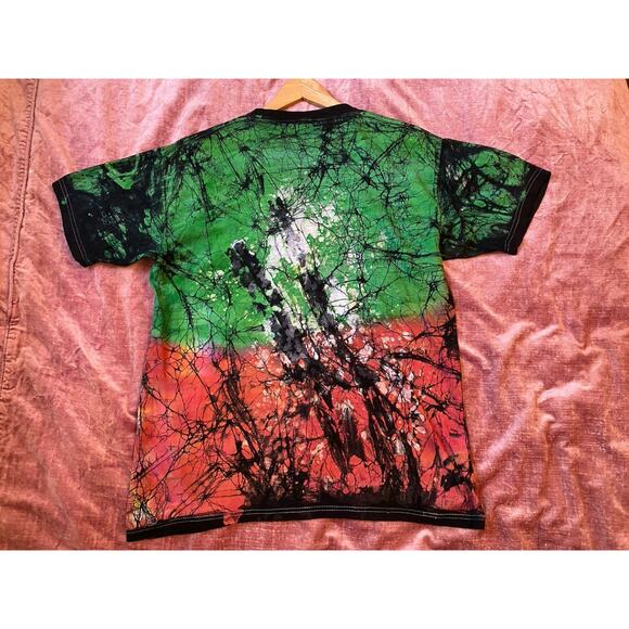 Vintage AOP Batik Haile Selassie Emperor Grail T Shirt Rasta Rap Tee Sz XL 90’s - Picture 7 of 8